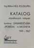 Obal katalogu ZN tovrny Gamardveba (Pobda) 1941 - 1967
